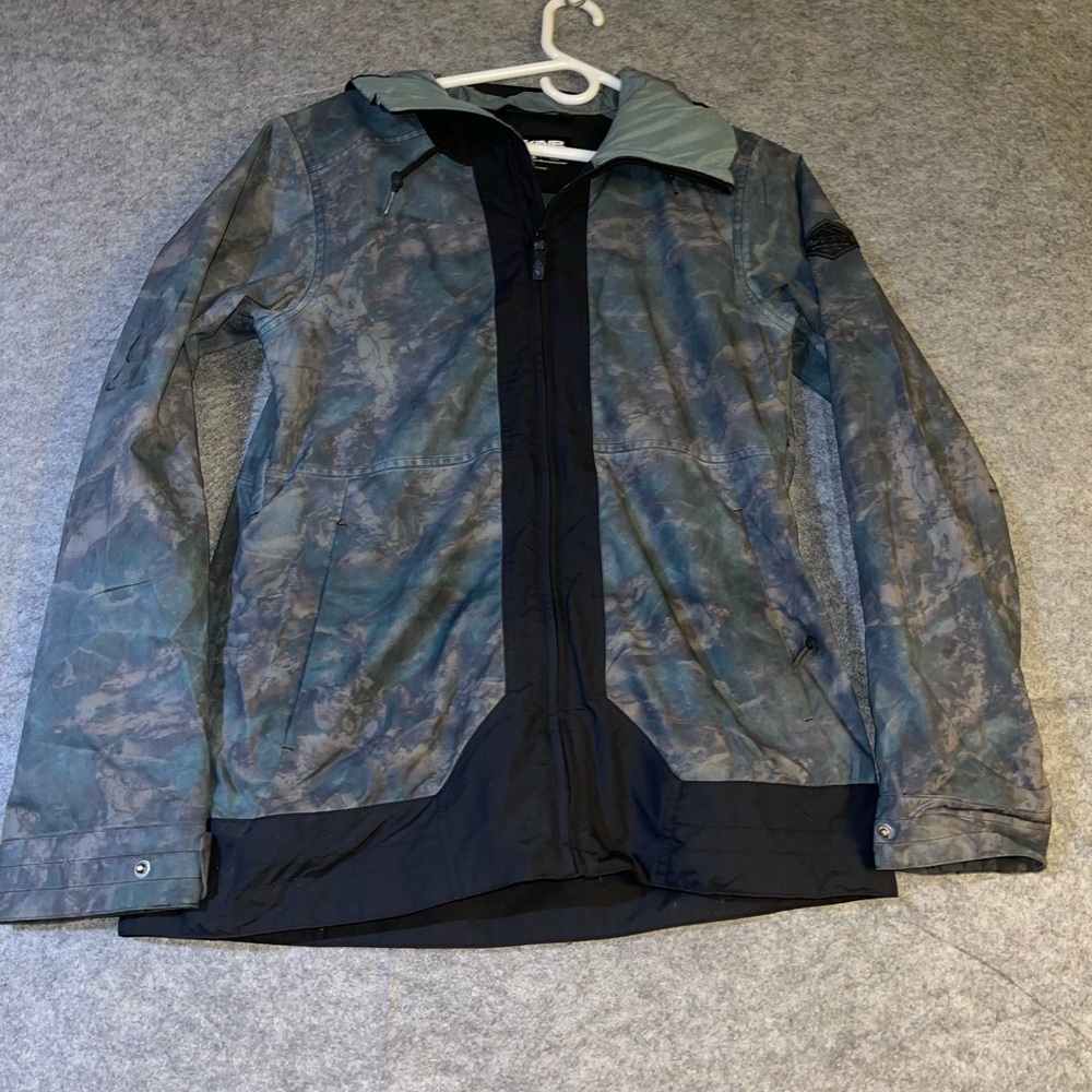 Dakine Women’s Waterproof Snowboard Ski Shell Jacket Small Blue Gray Marble Camo